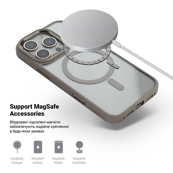 Фото - Чохол для смартфону Armorstandart Unit MagSafe for Apple iPhone 16 Pro Titanium Grey (ARM78710)