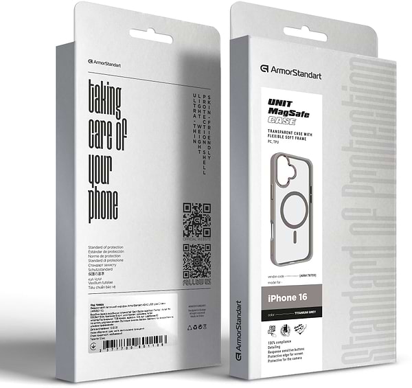 Фото - Чохол для смартфону Armorstandart Unit MagSafe for Apple iPhone 16 Titanium Grey (ARM78703)