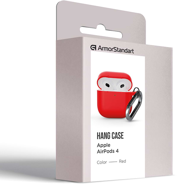 Фото - Чехол для наушников Armorstandart Hang Case for Apple AirPods 4 Red (ARM81293)