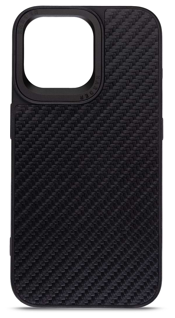 Фото - Чехол для смартфона Harder Carbon Pattern for Apple iPhone 15 Pro Black (ARM76777)