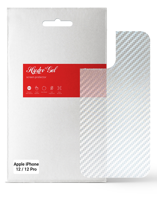 Фото - Защитная пленка для смартфона Armorstandart на заднюю панель for Apple iPhone 12/12 Pro Carbone Silver (ARM61066)