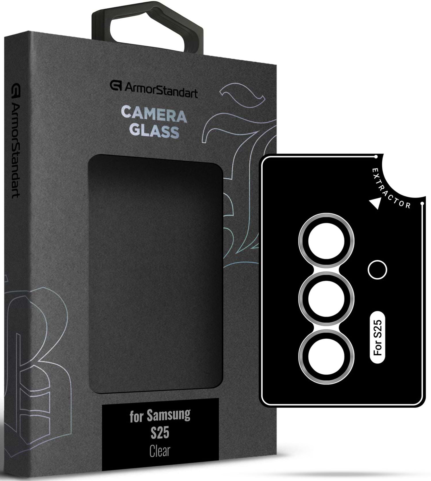 Защитное стекло для смартфона Armorstandart для камеры Supreme Black Icon for Samsung S25 Clear (ARM83219)