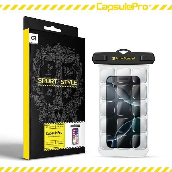 Фото - Чохол для смартфону Armorstandart CapsulePro Waterproof Floating Case Black (ARM59232)