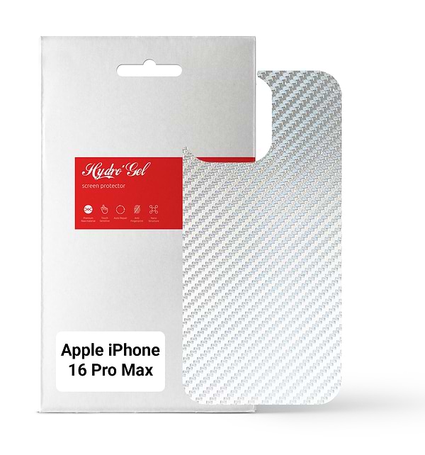 Фото - Защитная пленка для смартфона Armorstandart на заднюю панель for Apple iPhone 16 Pro Max Carbone Silver (ARM79614) Фото - Защитная пленка для смартфона Armorstandart на заднюю панель for Apple iPhone 16 Pro Max Carbone Silver (ARM79614)