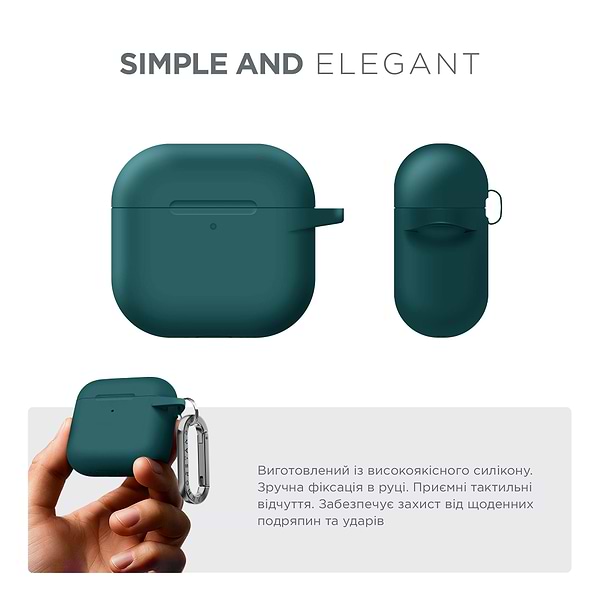 Фото - Чехол для наушников Armorstandart Hang Case for Apple AirPods 4 Dark Green (ARM81280)
