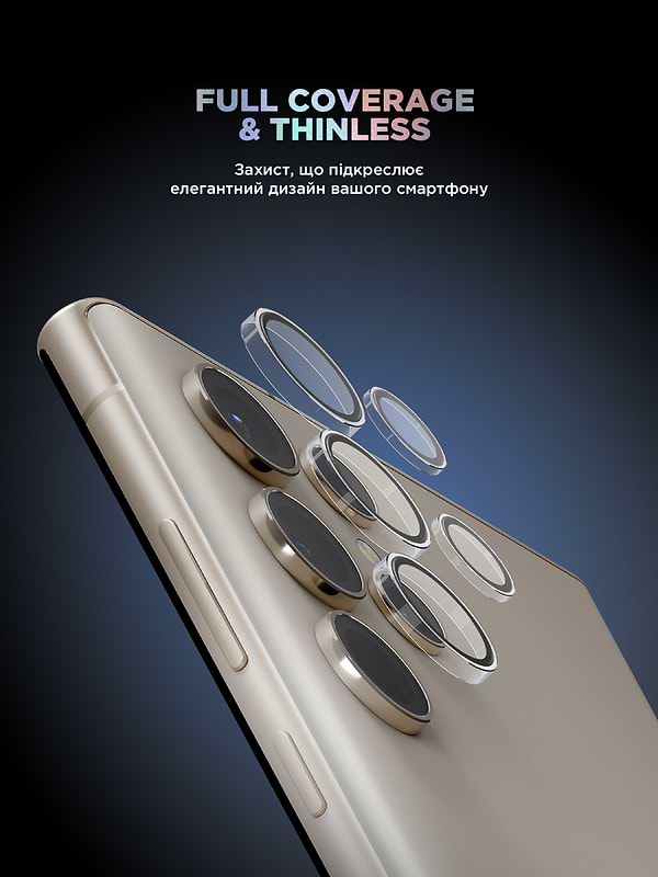 Фото - Захисне скло для смартфону Armorstandart для камери Supreme Black Icon for Samsung S24 Ultra Clear (ARM76616)