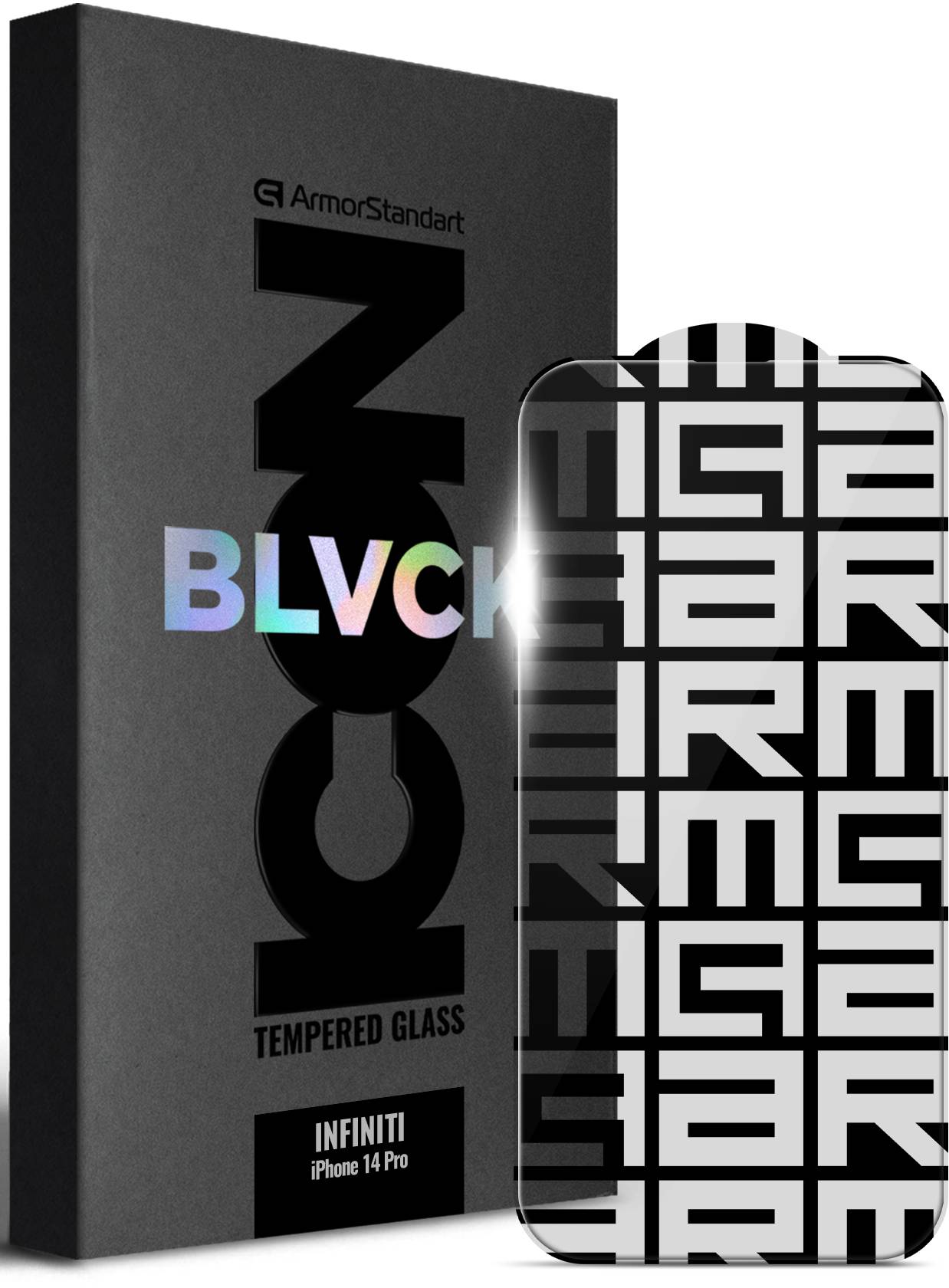 Защитное стекло для смартфона Armorstandart Infinity Black Icon 2.75D for Apple iPhone 14 Pro (ARM73953)