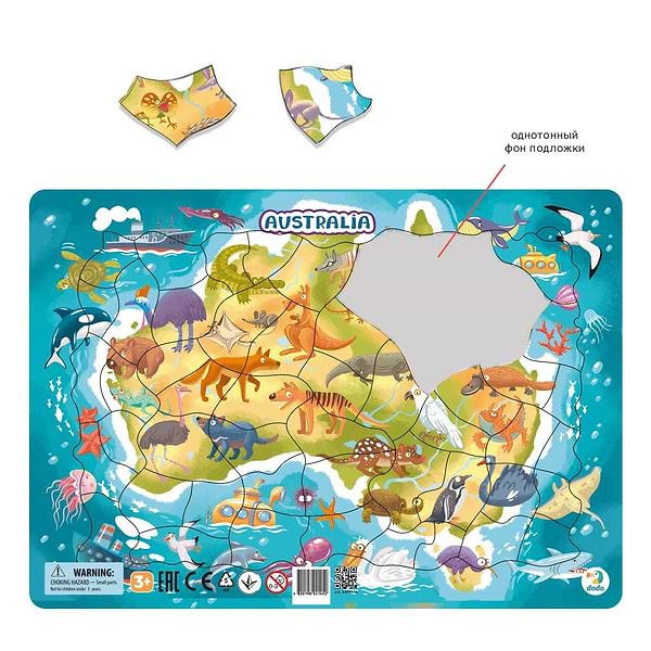 Фото - Пазли (5-7 років) Dodo з рамкою Австралія (R300179)