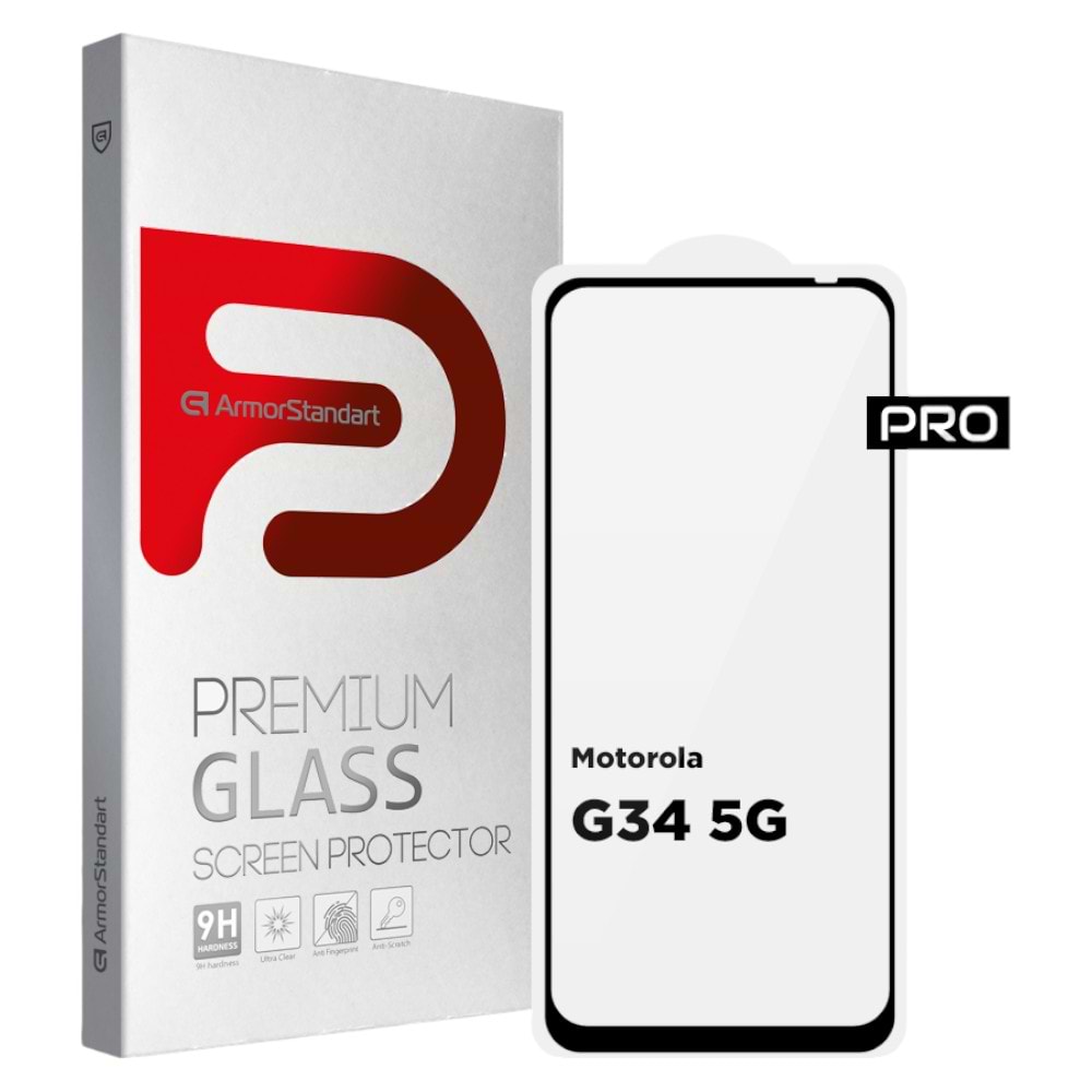 Захисне скло для смартфону Armorstandart Pro for Motorola G34 5G Black (ARM73850)