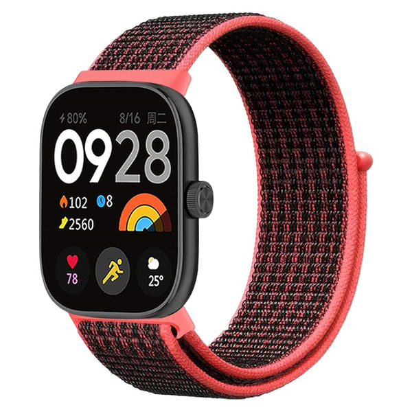 Фото - Ремінець для фітнес-браслета Armorstandart for Xiaomi Mi Band 9 Pro / 8 Pro / Redmi Watch 4 / Redmi Watch 5 Black/Pink (ARM73979)