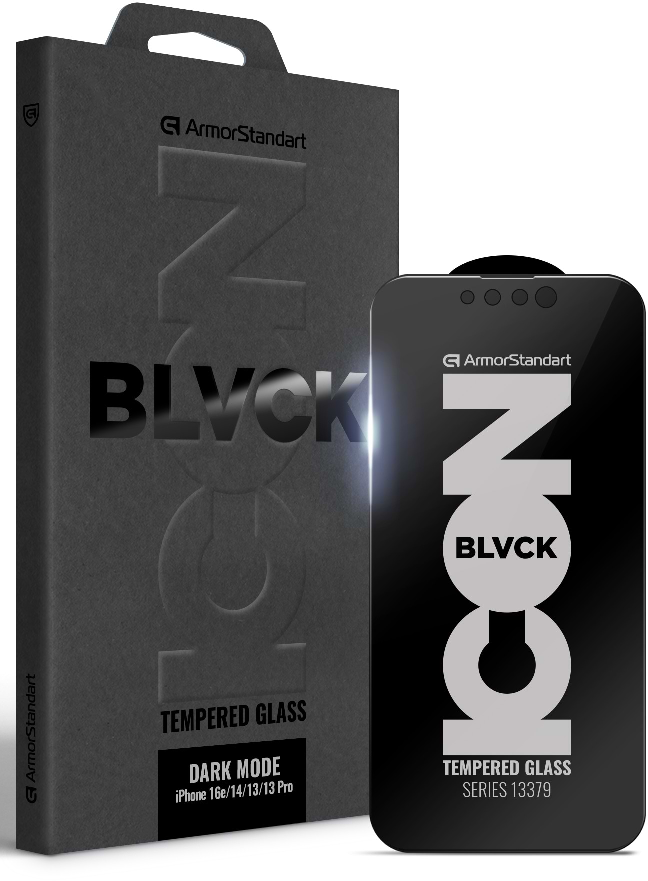 Защитное стекло для смартфона Armorstandart Dark Mode BI for Apple iPhone 16e/14/13/13 Pro (ARM85814)