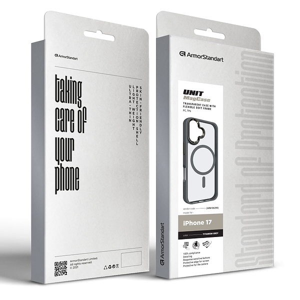 Фото - Чохол для смартфону Armorstandart Unit MagCase for Apple iPhone 17 Titanium Grey (ARM86285)