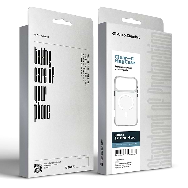 Фото - Чохол для смартфону Armorstandart Clear-C MagCase for Apple iPhone 17 Pro Max Transparent (ARM87400)