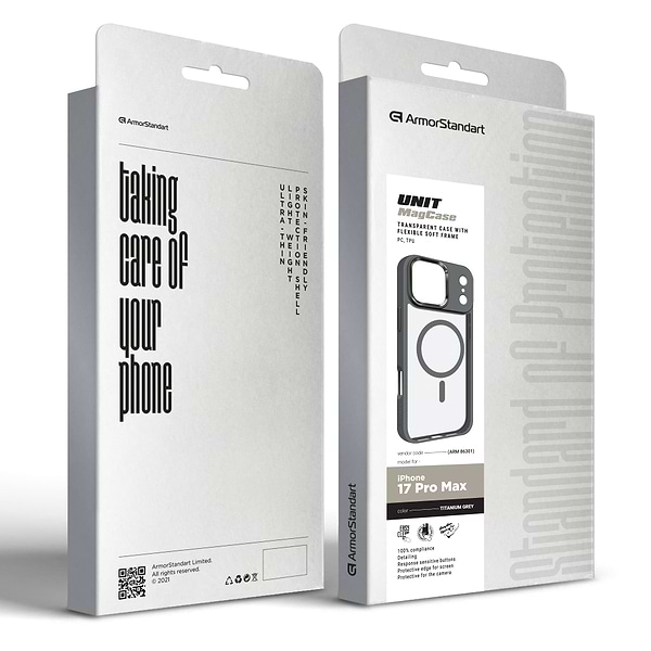 Фото - Чохол для смартфону Armorstandart Unit MagCase for Apple iPhone 17 Pro Max Titanium Grey (ARM86301)