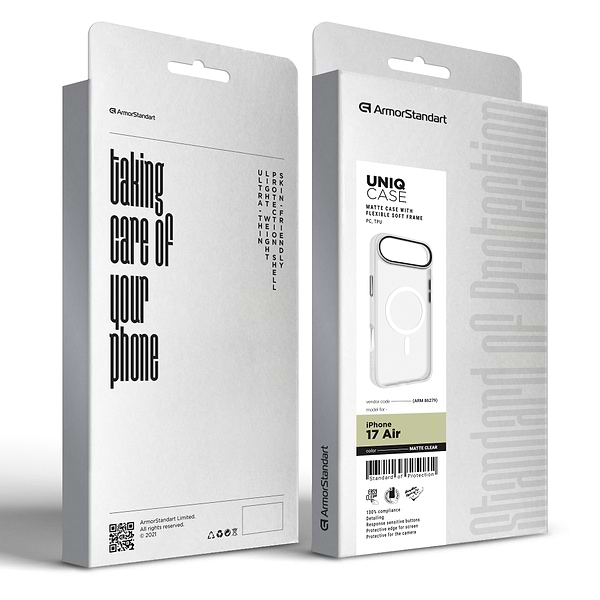 Фото - Чехол для смартфона Armorstandart Uniq MagCase for Apple iPhone 17 Air Matte Clear (ARM86279)