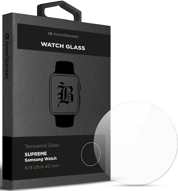 Фото - Защитное стекло для смарт-часов Armorstandart Supreme Black Icon for Samsung Watch 8/8 Ultra 40 mm (ARM88141)