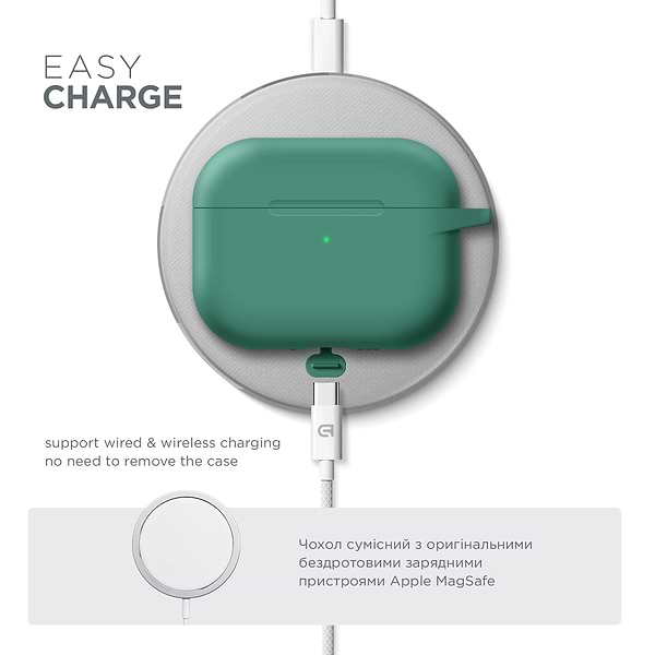 Фото - Чехол для наушников Armorstandart Hang Case for Apple AirPods Pro 3 Needle Green (ARM88279)