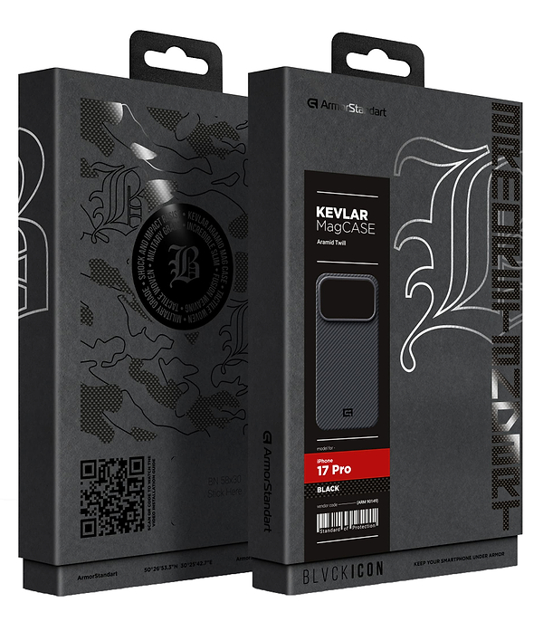 Фото - Чехол для смартфона Armorstandart BlackIcon Aramid Twill MagCase for Apple iPhone 17 Pro Black (ARM90149)