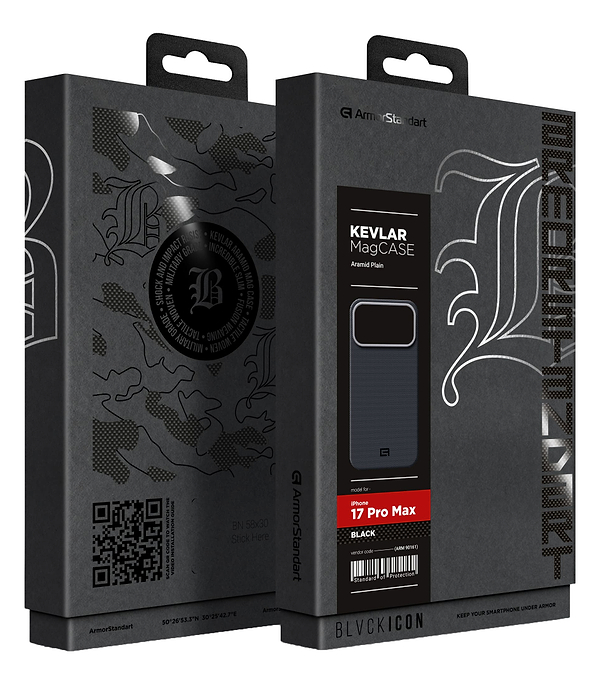 Фото - Чехол для смартфона Armorstandart BlackIcon Aramid Plain MagCase for Apple iPhone 17 Pro Max Black (ARM90161)