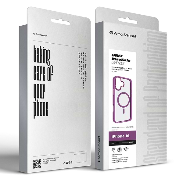 Фото - Чохол для смартфону Armorstandart Unit MagSafe for Apple iPhone 16 Violet (ARM78725)