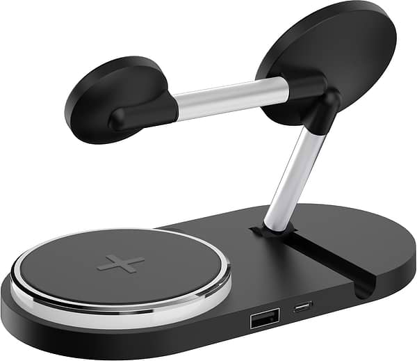 Фото - Бездротовий зарядний пристрій ArmorStandart H102 3 in 1 Magnetic Black (ARM78103)