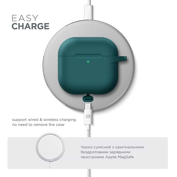 Фото - Чехол для наушников Armorstandart Hang Case for Apple AirPods 4 Dark Green (ARM81280)