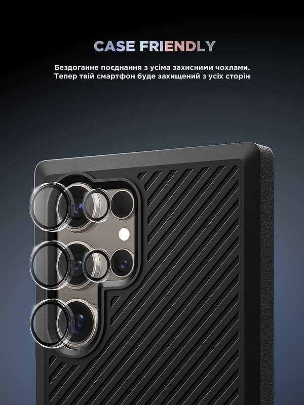 Фото - Захисне скло для смартфону Armorstandart для камери Supreme Black Icon for Samsung S24 Ultra Clear (ARM76616)