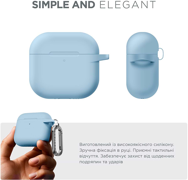 Фото - Чехол для наушников Armorstandart Hang Case for Apple AirPods 4 Light Blue (ARM81283)