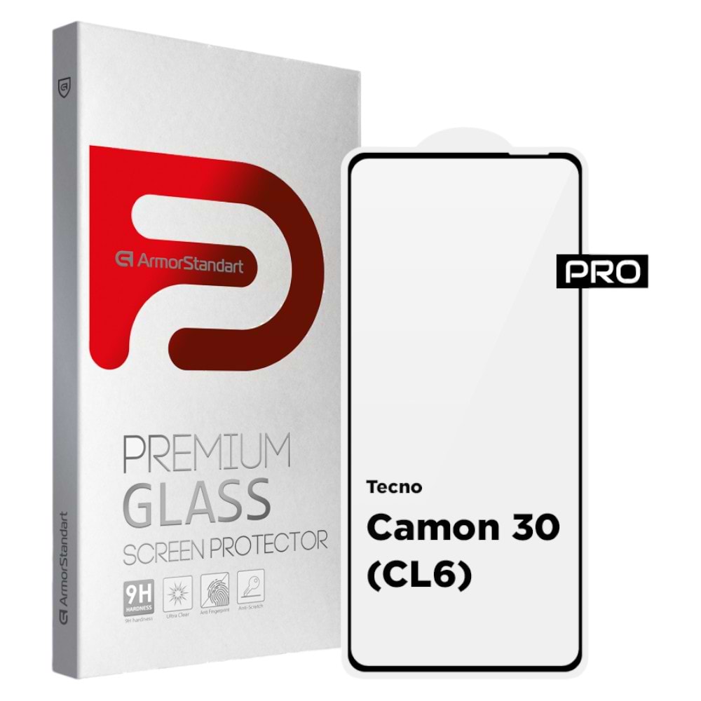 Защитное стекло для смартфона Armorstandart Pro for Tecno Camon 30 (CL6) Black (ARM77128)