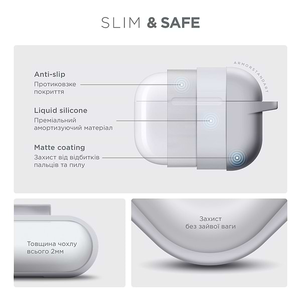 Фото - Чехол для наушников Armorstandart Hang Case for Apple AirPods Pro 3 White (ARM88284)