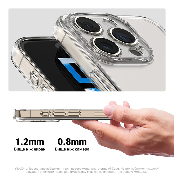 Фото - Чохол для смартфону Armorstandart Air for Xiaomi Redmi Note 15 Pro Plus 5G / Poco M8 Pro 5G Camera cover Clear (ARM89689)