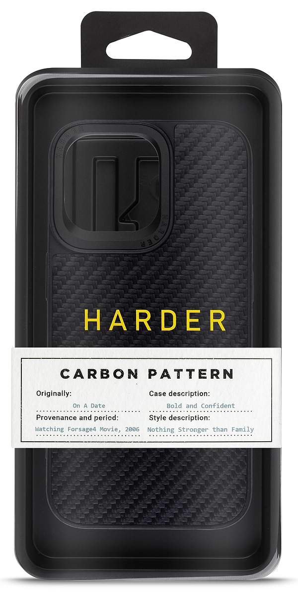 Фото - Чохол для смартфону Harder Carbon Pattern for Apple iPhone 15 Pro Max Black (ARM76778)
