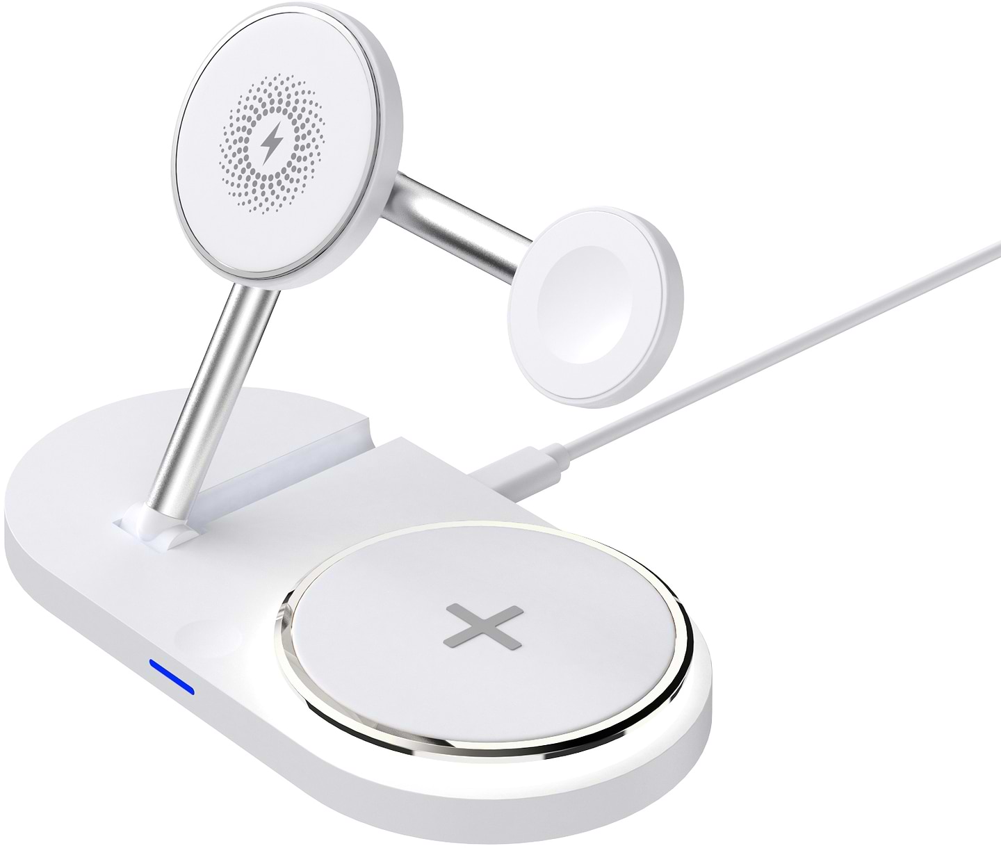 Бездротовий зарядний пристрій ArmorStandart H101 3 in 1 Magnetic White (ARM78102) - Фото 1