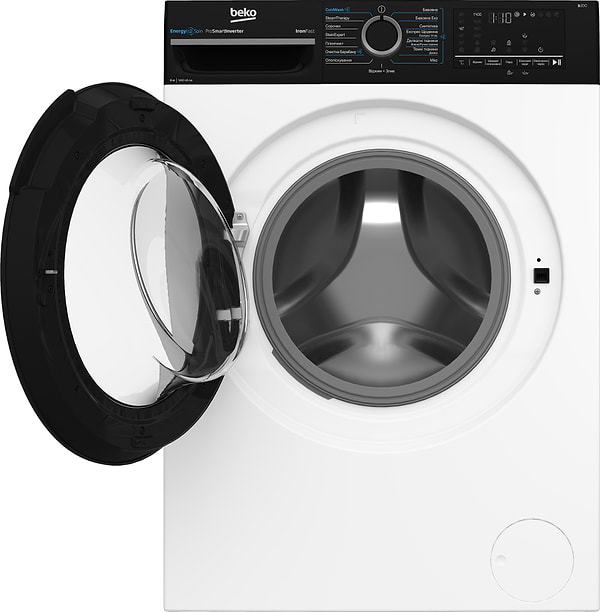 Фото - Комплект техники Beko Стиральная машина с фронтальной загрузкой + Сушильная машина + Комплект креплений для установки в колонну Beko BM3WFSU48435WPBB2 + BM3T48239WPBB2 + PSKS