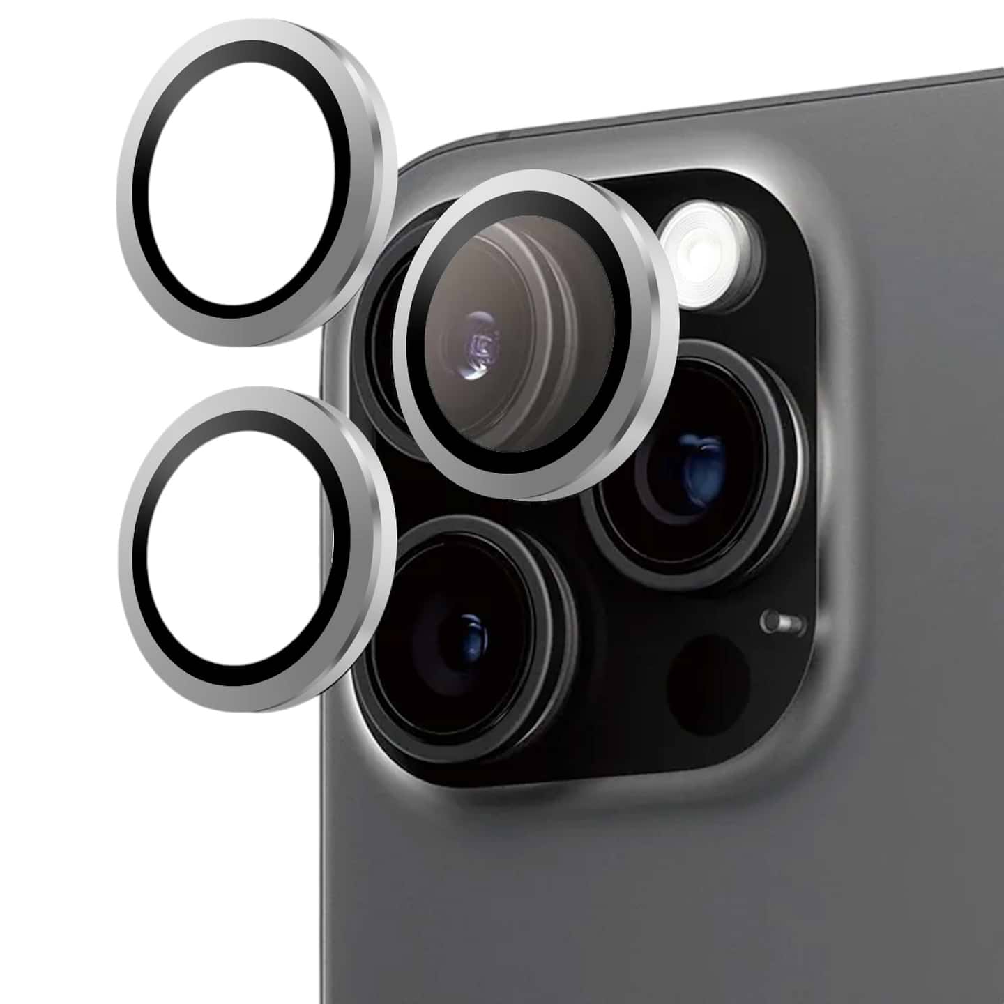 Защитное стекло для смартфона Armorstandart для камеры AR for iPhone 16 Pro / 16 Pro Max Silver (ARM79409) - Фото 1