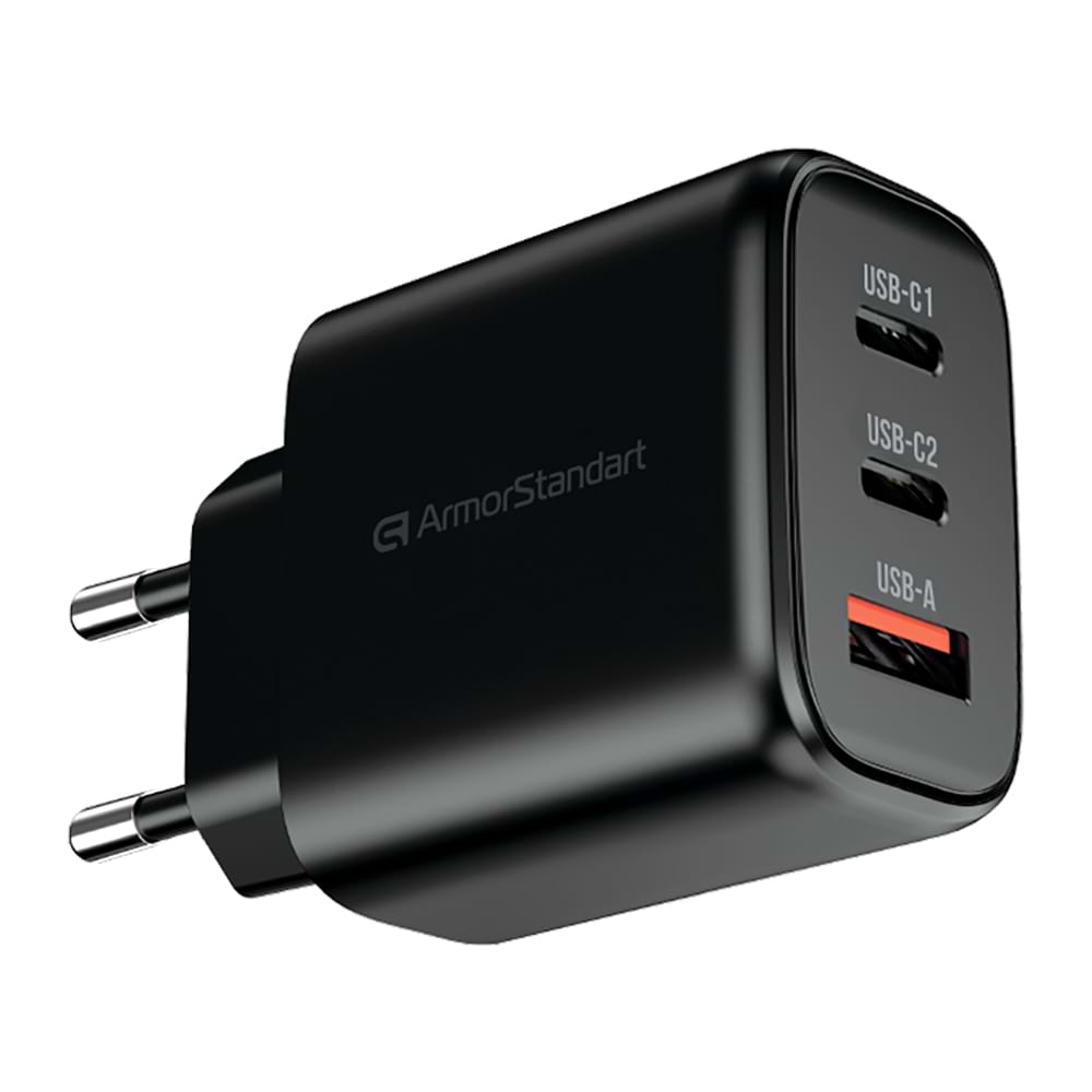 Мережевий зарядний пристрій Armorstandart Resolute Power ARP-621 65W GaN Black (ARM70023) - Фото 1