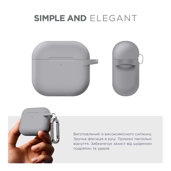 Фото - Чехол для наушников Armorstandart Hang Case for Apple AirPods 4 Light Grey (ARM81284)