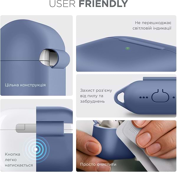 Фото - Чохол для навушників Armorstandart Hang Case for Apple AirPods 4 Lavender (ARM81282)