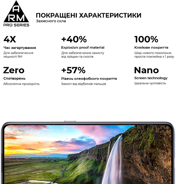 Фото - Захисне скло для смартфону Armorstandart Pro for Realme X7 Black (ARM58168)