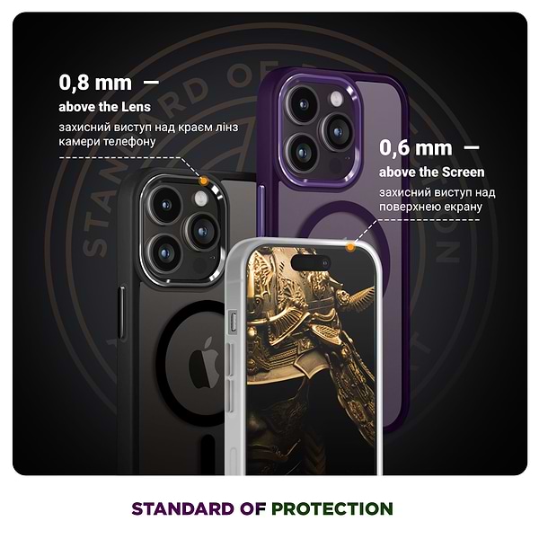 Фото - Чехол для смартфона Armorstandart Unit MagCase for Apple iPhone 17 Pro Matte Clear (ARM86291)