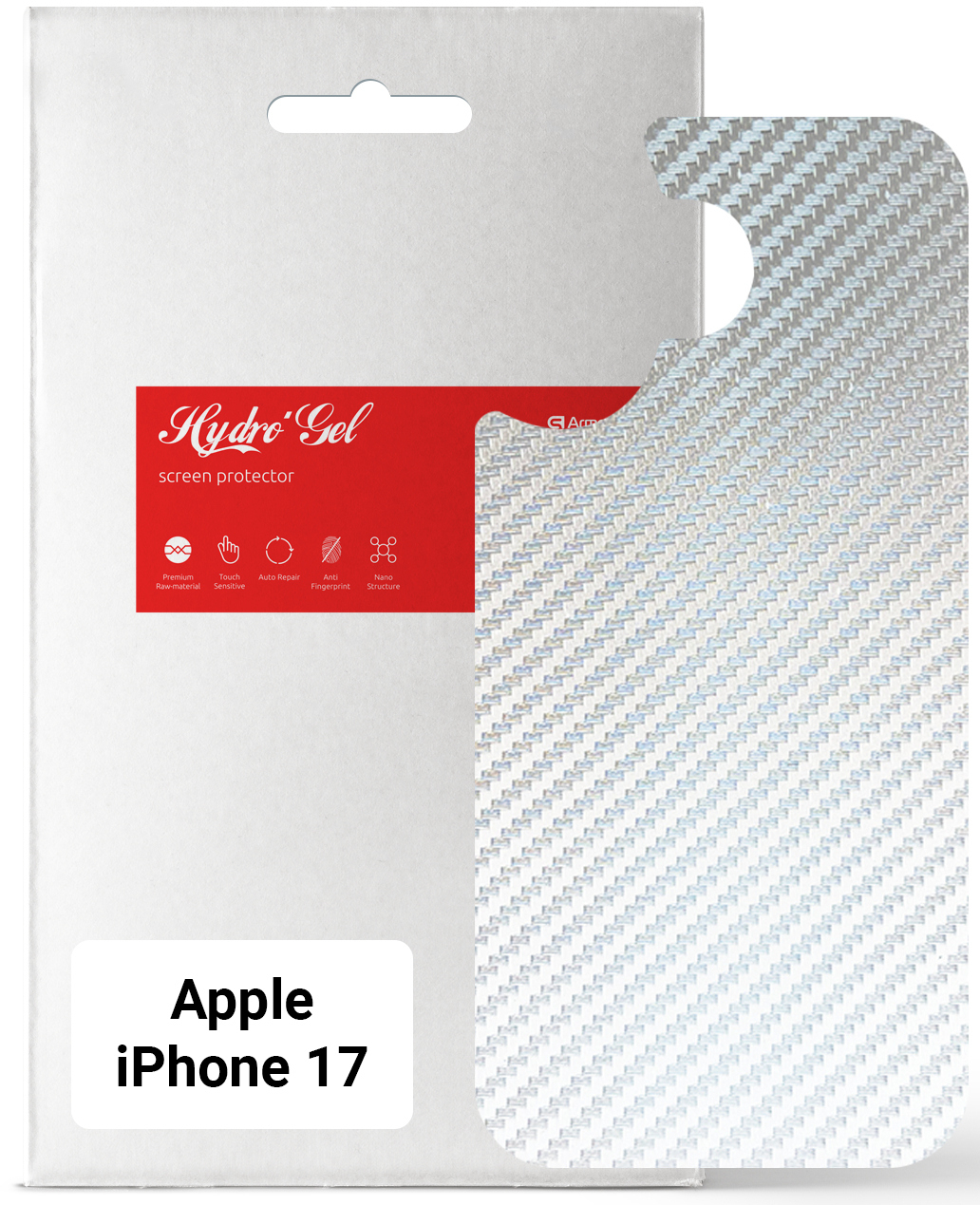 Защитная пленка для смартфона Armorstandart на заднюю панель Apple iPhone 17 Carbone Silver (ARM86192)
