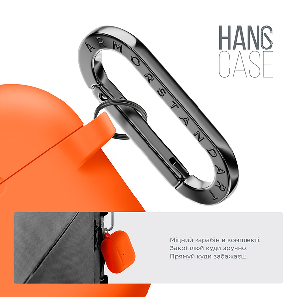 Фото - Уценка - Чехол для наушников Armorstandart Hang Case for Apple AirPods Pro 3 Orange (ARM88278)