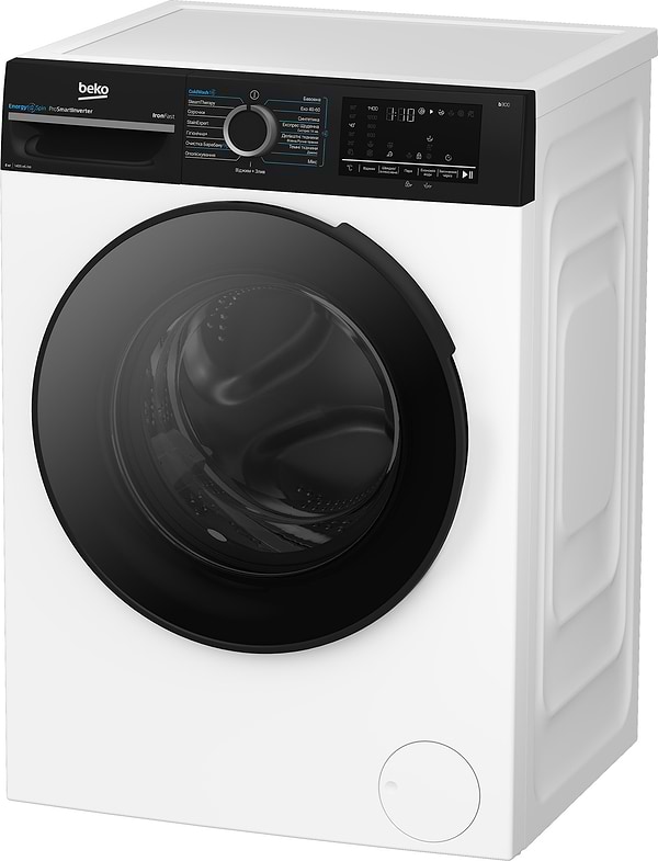 Фото - Комплект техники Beko Стиральная машина с фронтальной загрузкой + Сушильная машина + Комплект креплений для установки в колонну Beko BM3WFSU48415WPBB2 + BM3T48239WPBB2 + NPSKW