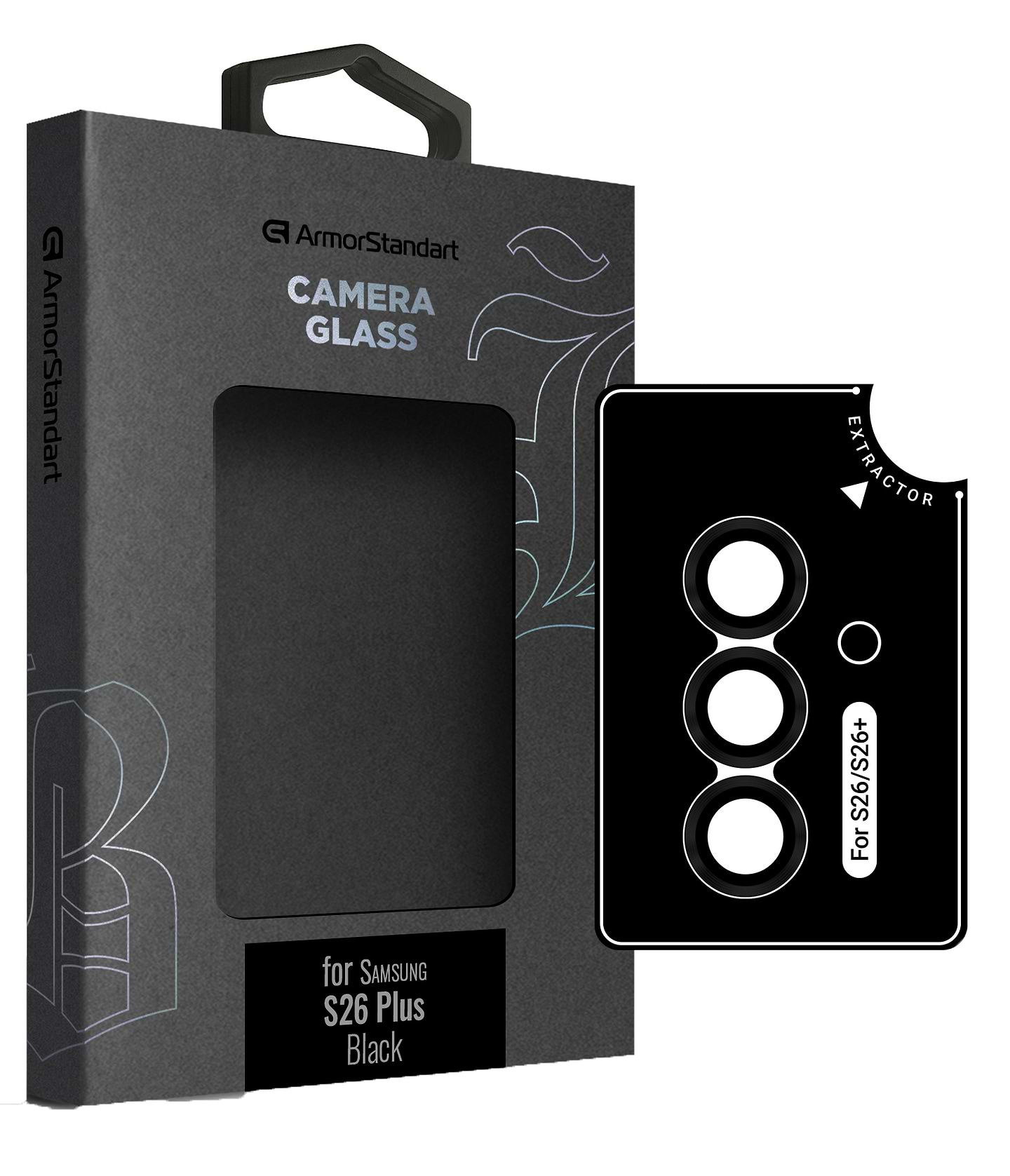 Защитное стекло для смартфона Armorstandart для камеры Supreme Black Icon for Samsung S26 Plus Black (ARM90422)