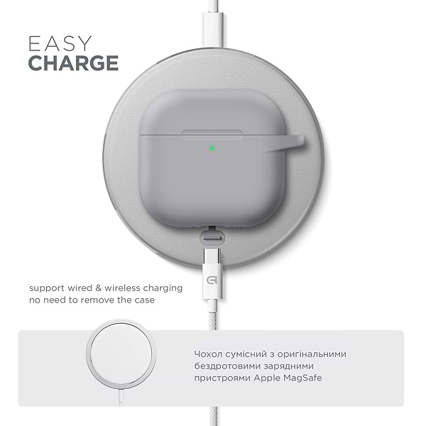 Фото - Чехол для наушников Armorstandart Hang Case for Apple AirPods 4 Light Grey (ARM81284)