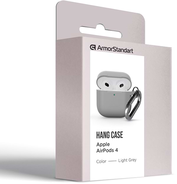 Фото - Чехол для наушников Armorstandart Hang Case for Apple AirPods 4 Light Grey (ARM81284)