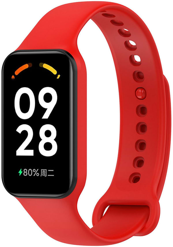 Фото - Ремінець для фітнес-браслету Armorstandart for Xiaomi Mi Band 8 Active / Redmi Smart Band 2 Red (ARM74003)