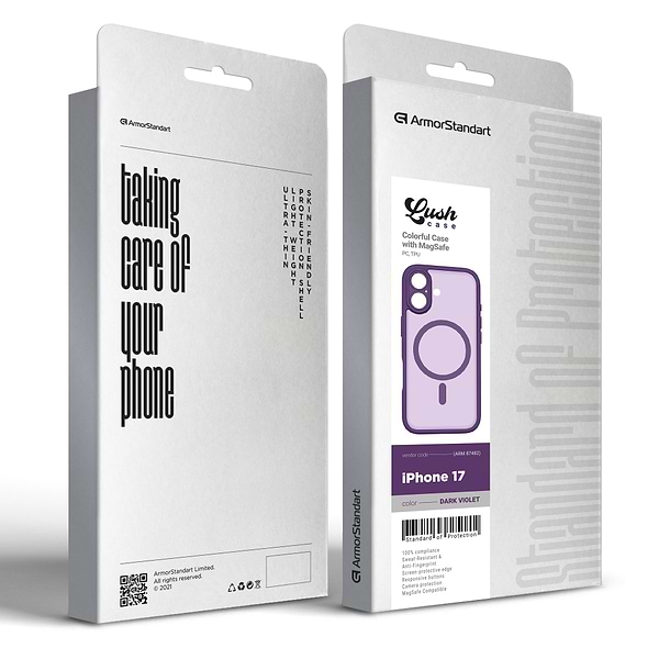 Фото - Чехол для смартфона Armorstandart Lush MagCase for Apple iPhone 17 Dark Violet (ARM87482)