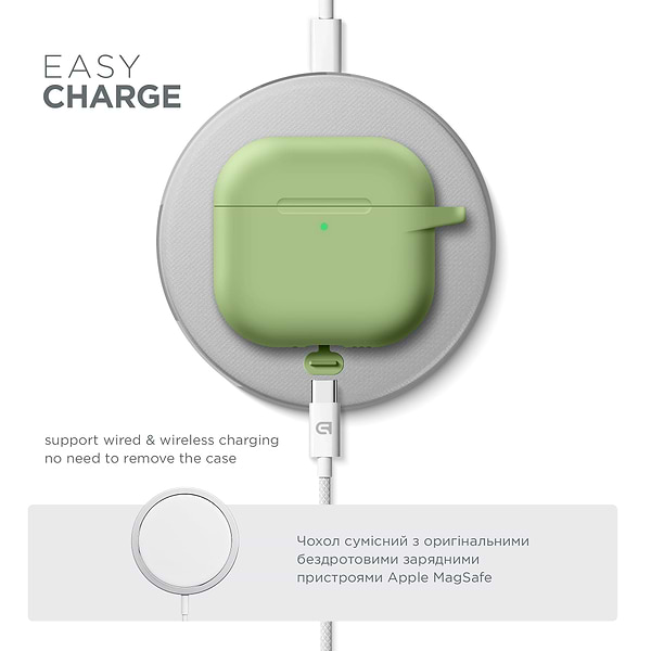 Фото - Чохол для навушників Armorstandart Hang Case for Apple AirPods 4 Matcha Green (ARM81286)