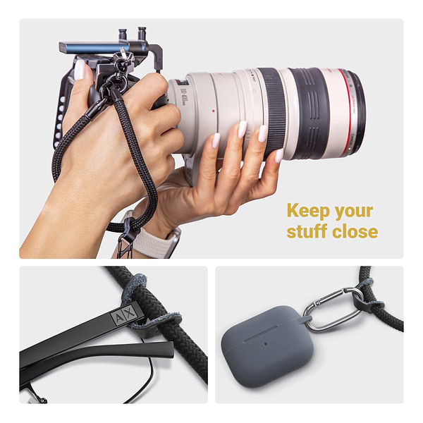 Фото - Ремінець для смартфону Armorstandart S-Rope Black Onyx with Dark holder (ARM76103)